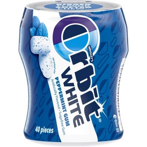 ORBIT WHITE Peppemint Sugafee Gum 40 Piece Bottle, 1개, 68.04g