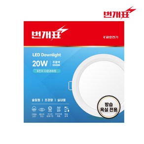 LED 다운라이트 매입등 20W, 20W 주광색, 1개