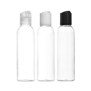 프레스캡 120ml 150ml 200ml 250ml 300ml 500ml 똑딱이캡 공병 화장품, 120ml투명 흰색캡, 1개