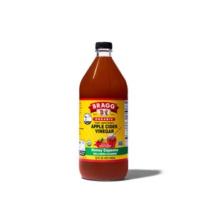 브래그 유기농 사과 식초 허니카이엔 맛 946ml, 473ml, 1개