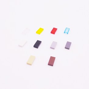 요고요 블록 부품 커스텀 벌크 브릭 블럭 타일 플레이트 100G 소포장 패키지, [타일 1 x 2] 갈색 100G