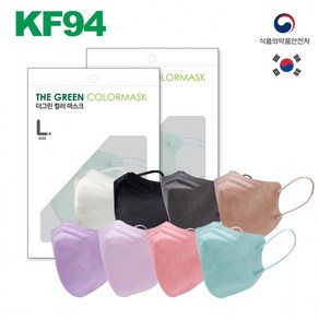 칼라신상입고 50매1박스 500장1카톤 더그린 벨르마스크 kf94 황사마스크 국내생산 대형 마스크 블랙 화이트, 50개