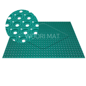 우리매트 생고무 현관매트 눈 비 우천용 업소용 출입구 미끄럼방지 발판매트 60x90, 03 생고무원형 녹색, 1개