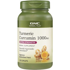 GNC 허벌 플러스 강황 커큐민 1000mg 엑스트라 스트렝스 캐플렛, 120정, 1개