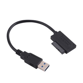 컴스 USB 3.0 to Slimline SATA 꺾임 컨버터 ND552, 15cm, 단품, 1개