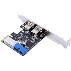 PCIE USB3.0 확장 카드 어댑터 전면 19 포함 PIN 인터페이스 Windows XP 32/64 7 8 8.1 10용, 1개