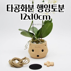 구멍있는 라일리 타공화분 행잉토분 12X10CM 토기 빈티지토분 벽걸이형 행잉식물