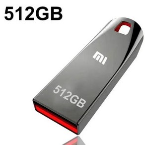 샤오미 금속 USB 3.0 플래시 드라이브 고속 펜드라이브 휴대용 SSD 메모리 USB 플래시 디스크 TYPE-C 어댑터 2TB 1TB 512GB, 512GB 1, 2) 512GB, 1개