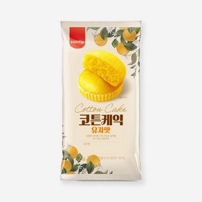 삼립 간식 빵 코튼케익 유자맛, 8개, 90g