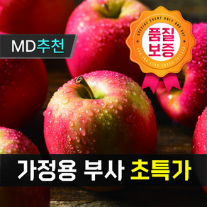 [[초특가행사상품]] 달콤한 고당도 가정용 부사 못난이 부사 업소용 부사, 1박스, 중과 3kg (12~15과)