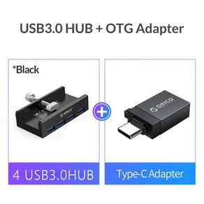 USB 허브 ORICO MH4PU 4 3.0 (전원 공급 장치 포함) 초고속 5GBPS 데이터 전송 노트북 액세서리에 적합 HUB 호환