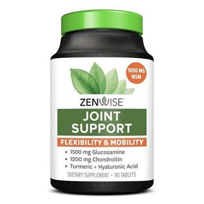 Zenwise 서플리먼트 90정 1500mg 글루코사민 1200mg 콘드로이틴 1000mg, 1개