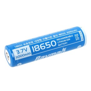 레이맨 18650 충전지 배터리 3.7V 3000mAh 리튬이온 보호회로 KC인증