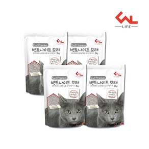 씨엔앨라이프 프리미엄 벤토나이트 고양이 모래 쟈스민 4L, 4개