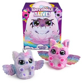 Hatchimals Alive 미스터리 해치 퍼피콘 서프라이즈 인터랙티브 장난감 및 알 미스트 조명 사운드 포함(스타일은 다를 수 있음) 여아 남아용 어린이, Pufficon