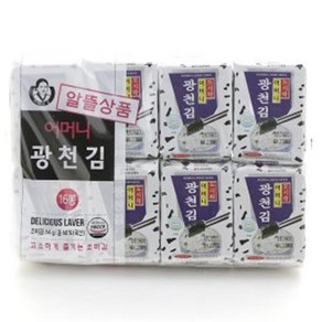 광천어머니김 알뜰 16단 도시락김 4g X 16봉 2개입 전장김 식탁김 돌자반 김밥김 김자반, 1개