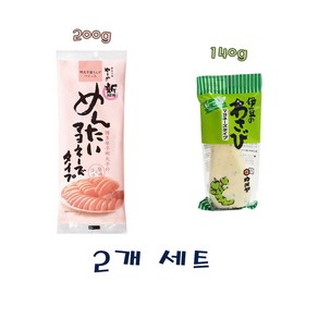 일본 식품 명란 와사비 마요네즈 2개 세트 (옵션선택 가능) 멘타이 마요 200g 와사 마요 140g