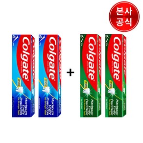 콜게이트 맥시멈 캐비티 프로텍션 100g 치약 레귤러 2개+쿨민트 2개, 1세트, 400g