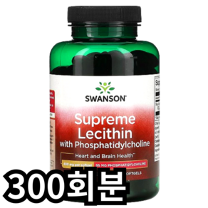 스완슨 슈프림 레시틴 400mg 소프트젤, 300회분, 1개