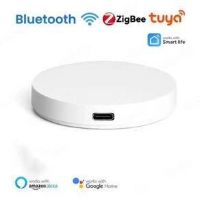 블루투스 허브 USB Tuya Zigbee 게이트웨이 무선 BLE-Mesh 스마트 홈 브리지 라이프 앱 리모컨 Alexa Google 호환, 1개, 1) Multi-mode gateway