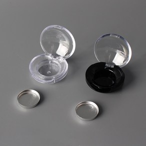 포포라운지 블러셔 케이스 아이섀도우 립스틱 화장품 용기 1구 팔레트, 1개, 블랙