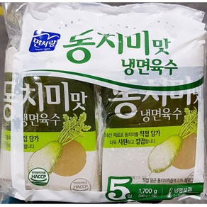 업소용 냉면육수(면사랑 동치미맛 340gx5입), 340g, 5팩