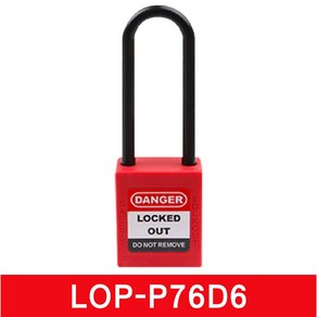 LOTO SAFE 나일론 절연 안전 잠금 자물쇠 LOP-P76D6