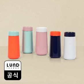 [룬드런던] 이중진공 304 스텐 트래블머그 텀블러 240ml, 핑크/화이트, 1개