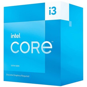 Intel 코어 i3-13100F 데스크탑 프로세서 4 코어 (4 P-코어 + 0 E-코어) 12MB 캐시 최대 4.5 GHz