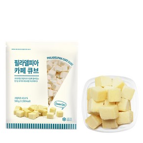 [딜라잇가든] 필라델피아 냉동 치즈케이크큐브 500g 큐브치즈 빙수치즈, 1개