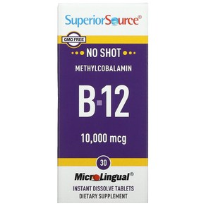 슈피리어소스 비타민 B12 비타민비 코발라민 10.000mcg 30정, 1개