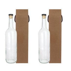 가인글로벌 와인750 투명병 + 블랙 코르크 + 포장박스, 2세트, 750ml