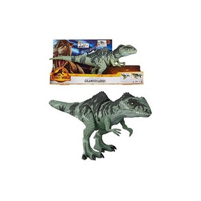 마텔쥬라기월드(JURASSIC WORLD) 새로운 지배자 슈퍼 물림! 짖는 기가노토사우루스 총길이 약 55cm 공룡 장난감 4세 선물 GYC94, 1개