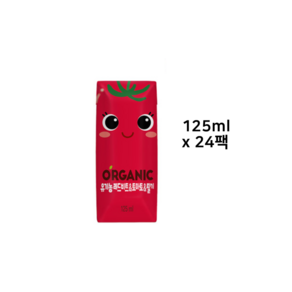 오가닉 레드비트&토마토&딸기 125mlx24팩, 24개, 125ml