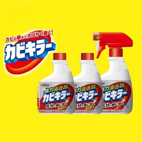 카비키라 욕실용 곰팡이 제거제 본체+ 리필 2개 세트, 1. 400g 본체1개+리필2개, 1세트