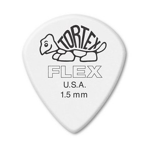 Jim Dunlop Totex Flex 재즈 III XL 1.0mm 72팩 기타 피크 (466R1.0), 1.5mm, 화이트