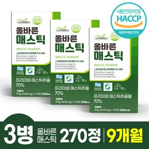 올바른 매스틱 90정 HACCP 인증 mastic, 3개