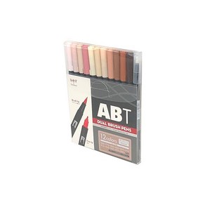 Tombow 톰보연필 붓펜 듀얼브러시펜 ABT 12색세트 포트레이트 AB-T12CPO, 1개, 1개