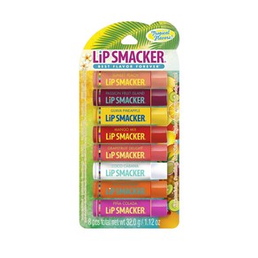 Lip Smacker Flavored Lip Balm Tropic Fever 8 Count Lip Smacker 플레이버 립밤 Tropic Fever 8개(1팩) 패션 프루트