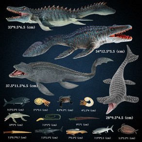 물에사는공룡 모사사우루스 크로노사우루스 이크티오사우루스 크립토클리두스 옵탈모사우루스 리오플레우로돈