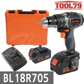 아임삭 BL18R705 충전드릴 드라이버 20V MAX 5.0Ah*2개 BLDC모터, 2개