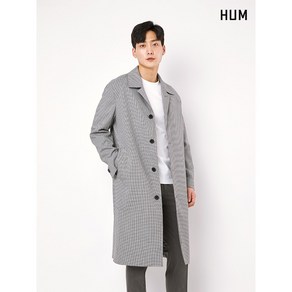 HUM 남 체크 맥코트 FHOSCCV103M