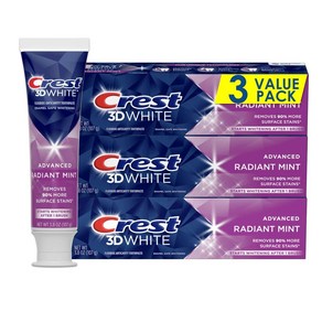 Cest 3D 화이트 치약 래디언트 민트 3개팩, Mint_3.8 Ounce (Pack of 3), 3개