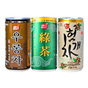 [코웰] 참맑은 우롱차+녹차+헛개차 3종 175mL 총 90캔