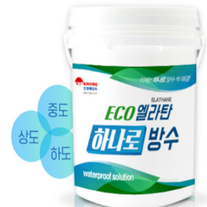 옥상 방수 페인트 16L ECO 엘라탄 하나로 방수 상도/중도/하도 필요없음, 1개, 녹색