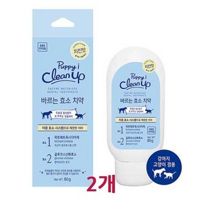 클린업 치킨맛 바르는효소치약 80g x 2개 애견애묘용, 1개입