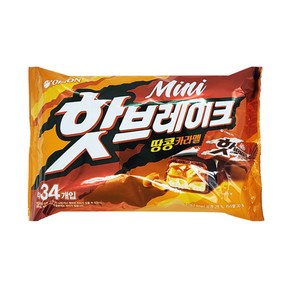 오리온 핫브레이크 미니 땅콩카라멜 455g 34개입 1개