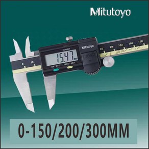 일본 Mitutoyo 디지털 켈리퍼 LCD 버니어 캘리퍼스 스테인리스 스틸 측정 도구 300mm 500-193-30 0-300mm 1개