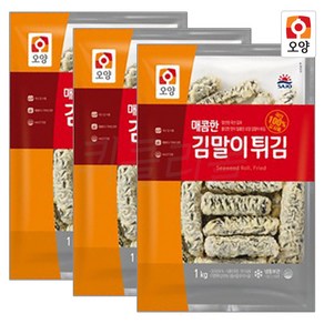 사조오양 매콤김말이 튀김 1kg, 3개