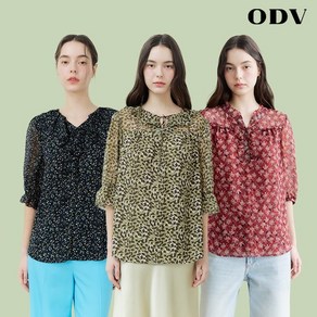 [쇼핑엔티] 25SS ODV 플리츠 블라우스 3종, 77, 1개
